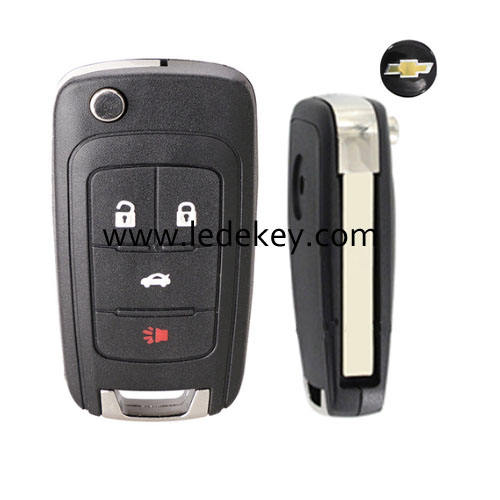 4 button Chevrolet Cruze modified folding flip remote key shell