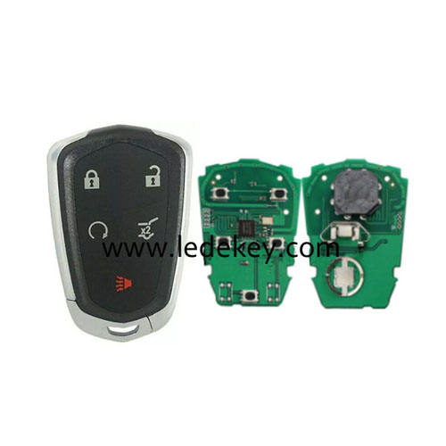 Cadillac 5 button keyless key with 315Mhz for FCC:HYQ2AB