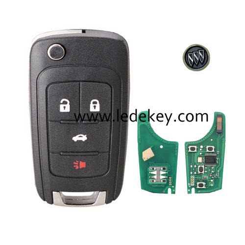 Buick 3+1 button remote key with 433Mhz ID46 Chip