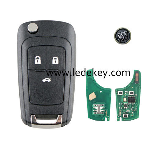 Buick 3 button remote key with 433Mhz ID46 Chip