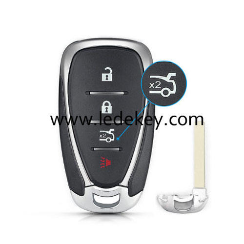 Cadillac 4 button smart key shell with blade