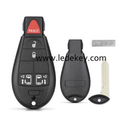 Chrysler/Dodge/Jeep 4+1 button key shell with JEEP LOGO