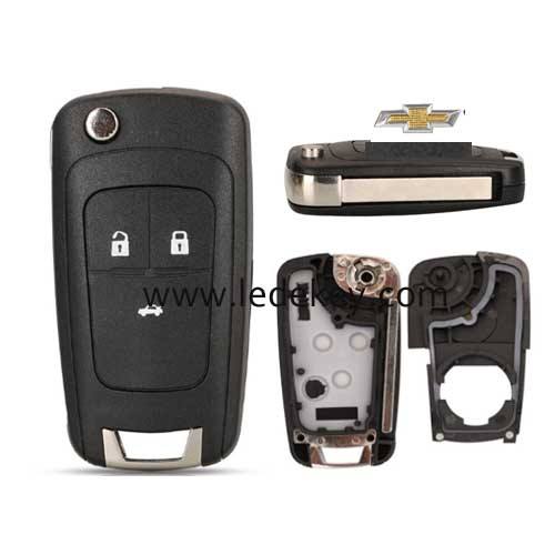 New model 3 button flip remote key shell For Chevrolet Cavalier Aveo after 2015