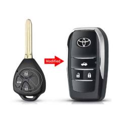 Toyota 3 button Modified Flip Car Key Shell With TOY43 Blade