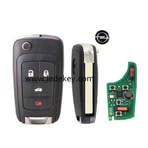 Keyless Go Opel 4 button Remote Key with 433mhz ID46 chip