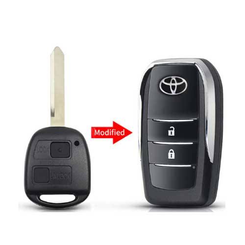 Toyota 2 button Modified Flip Car Key Shell With TOY47 Blade