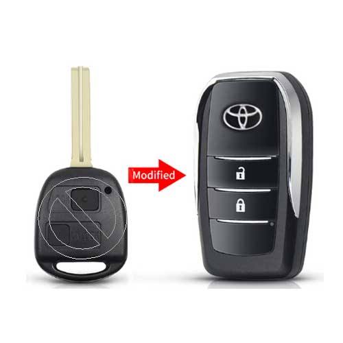 Toyota 2 button Modified Flip Car Key Shell With TOY48 Blade