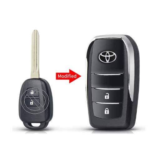 Toyota 2 button Modified Flip Car Key Shell With TOY43 Blade