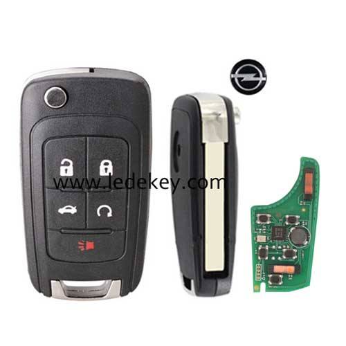 Keyless Go Opel 5 button Remote Key with 433mhz ID46 chip