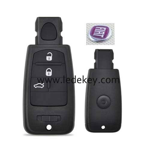 Fiat 3 button smart key shell with logo