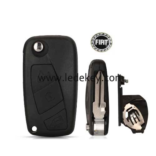 Fiat 3 Buttons Remote Car Key Shell With GT10 Blade