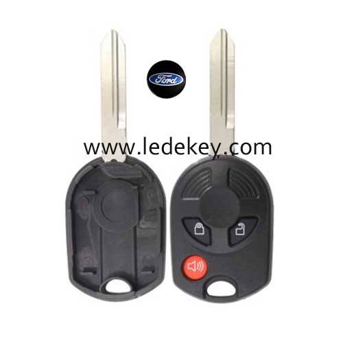 Ford 3 button remote key shell
