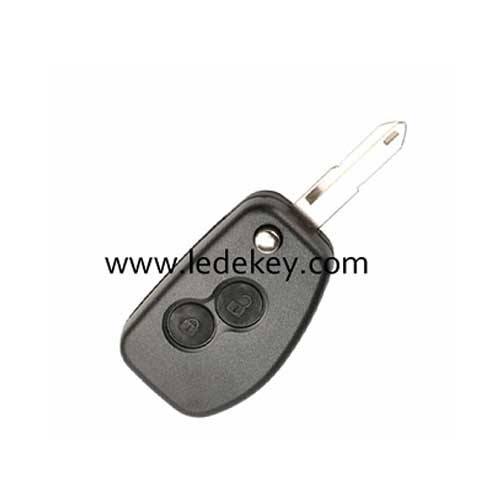 Ren-ault 2 button modify flip key shell with 206 blade