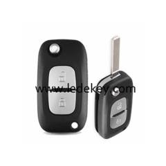 Ren-ault  2 button remote key shell 307 blade with battery clamp without logo