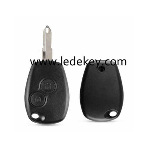 Ren-ault 2 button remote key shell 206/NE73 blade no logo