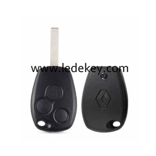 Ren-ault 3 button remote key shell 307/VA6 blade with logo