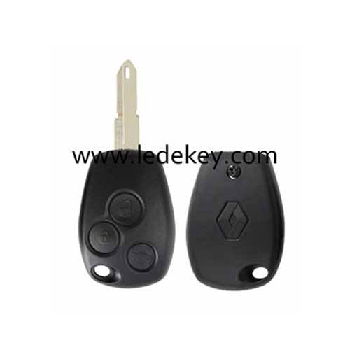 Ren-ault 3 button remote key shell 206/NE73 blade with logo