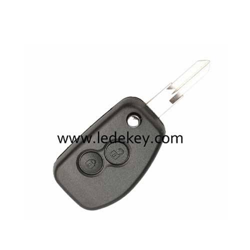 Ren-ault 2 button flip key shell with VAC102 blade