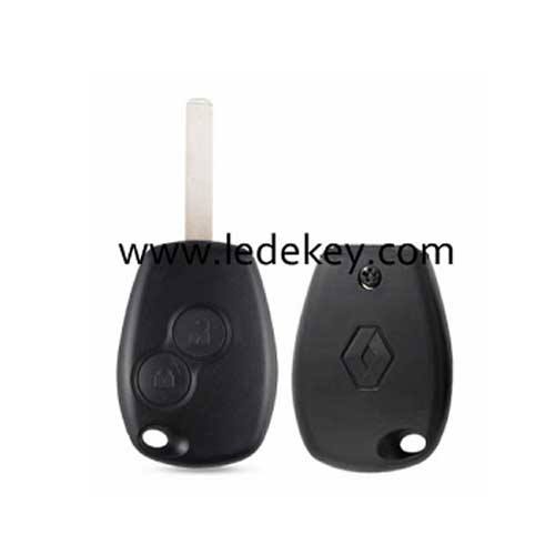Ren-ault 2 button remote key shell 307/VA6 blade with logo