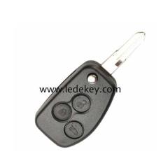 Ren-ault 3 button modify flip key shell with VAC102 blade