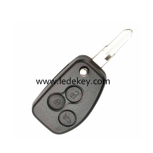 Ren-ault 3 button flip key shell with VAC102 blade