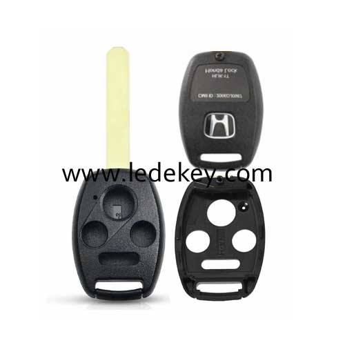 Honda 3+1 button remote key shell without chip groove