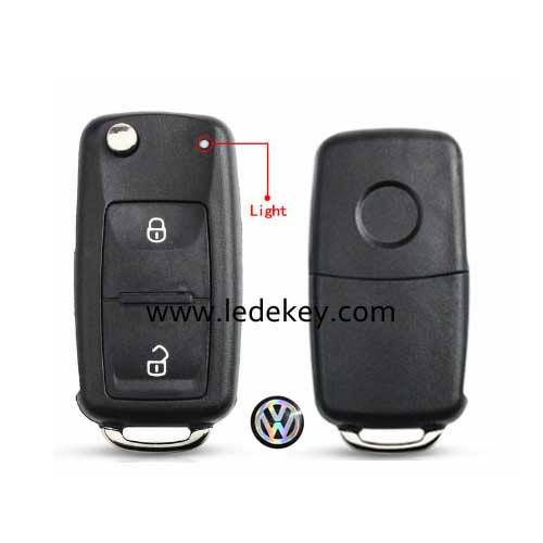 VW 2 button flip remote key shell 202AD after 2011 with pin