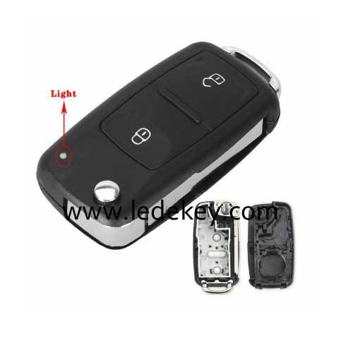 VW 2 button flip remote key shell 202AD after 2011 with pin