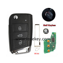 SKODA VW MQB system Half Smart remote key with 433Mhz ID48 chip HU66 blade FCC:5G0959752BA,5G0959752BB