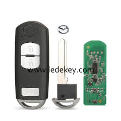 Mazda 2+1 Button smart key card with 315Mhz PCF7953P（ID49） chip for MAZDA 3 CX-3 CX-5 Model SKE13D01 /SKE13D02