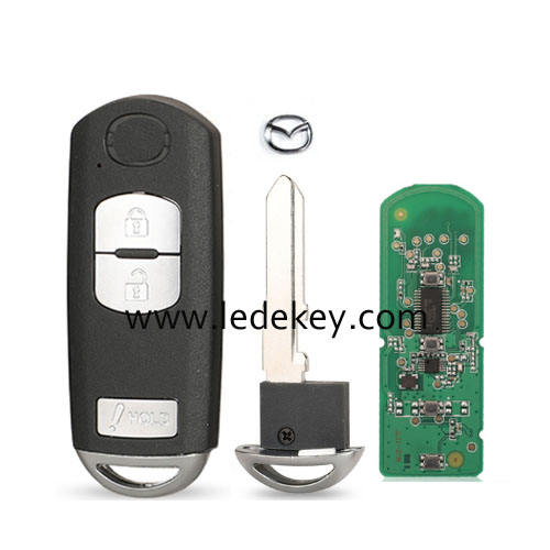 Mazda 2+1 Button smart key card with 315Mhz PCF7953P（ID49） chip for MAZDA 3 CX-3 CX-5 Model SKE13D01 /SKE13D02