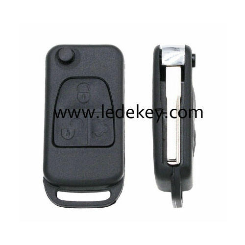 3 button Benz remote key shell with 2 track blade