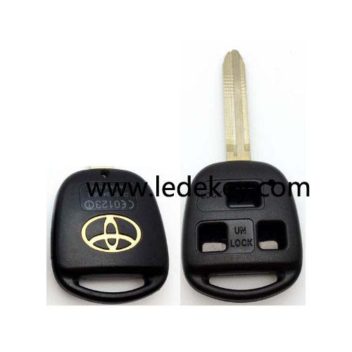 Toyota 3 button remote key shell with TOY43 blade
