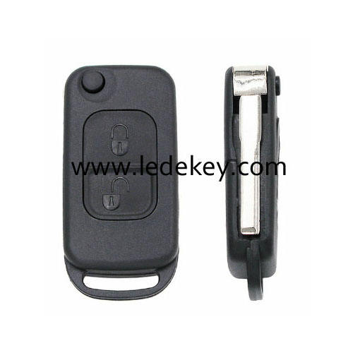 2 button Benz remote key shell with 2 track blade