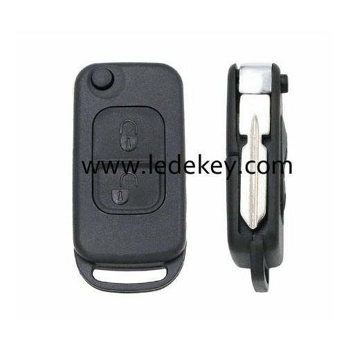 2 button Benz remote key shell with 4 track blade