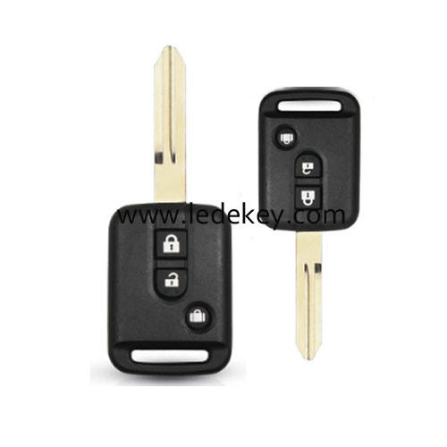 Nissan 3 button remote key shell no logo