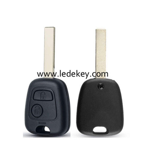 2 Button Citroen remote key shell without logo with 407/HU83 blade