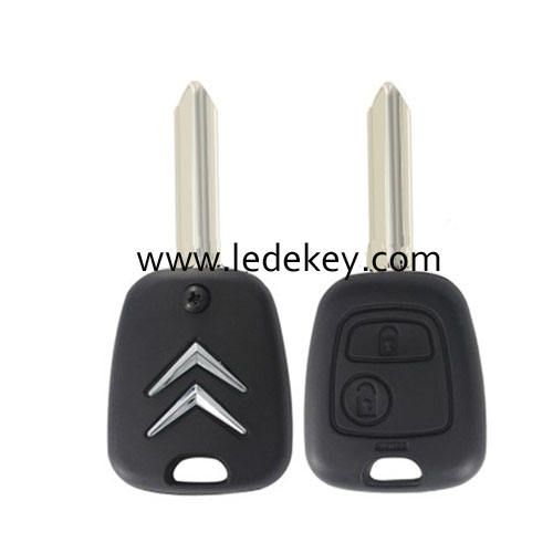 Citroen 2 button remote key shell with Logo with SX9(TOY43) blade