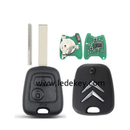 Citroen 2 button remote key with 407 blade 433Mhz ID46 Chip