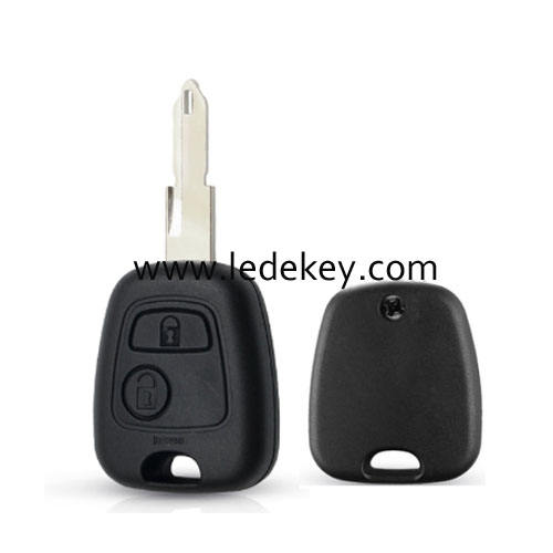 Citroen 2 button remote key shell without logo with 206/NE73 blade