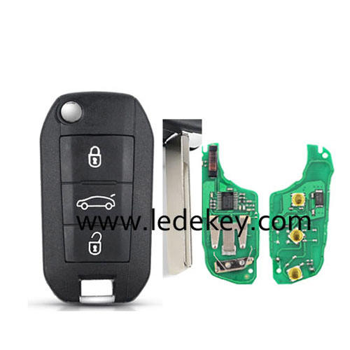 Citron remote key with 433Mhz ID46 chip 407(HU83 blade) no logo