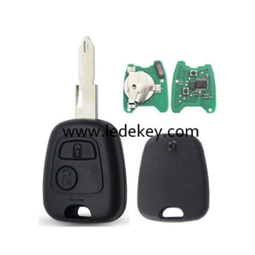 Citroen 2 button remote key with 206 blade 433Mhz ID46 &PCF7961 Chip no logo