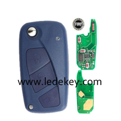 Fiat 3 button remote Key 433Mhz id46 Pcf7941(Blue)