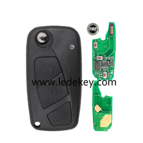 Fiat 3 button remote Key 433Mhz id46 Pcf7941(Black)