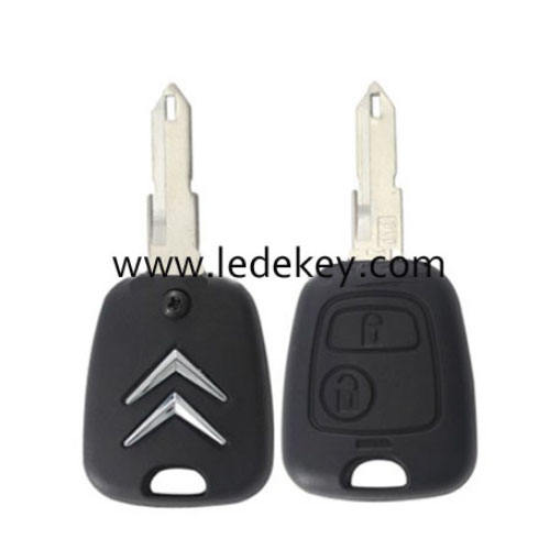 Citroen 2 button remote key shell (NE73 blade)