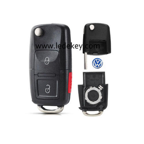 VW 2+1 button remote key shell