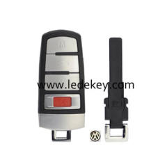 VW Magotan 3+1 button Smart key card shell with blade