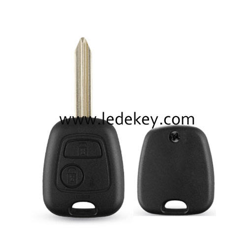 Citroen 2 buttons remote key shell without logo with SX9(TOY43)blade