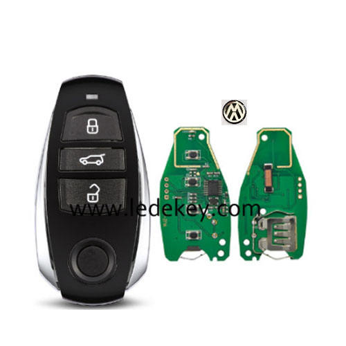 VW Touareg 3 button smart key card 315Mhz PCF7945AC Chip for VW Touareg 2010-2014