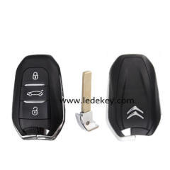 Citroen 3 button smart key shell with 307(VA2) blade